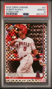 ALBERT PUJOLS 2019 Topps Chrome #27 XFractor PSA 10 GEM MINT - Picture 1 of 3