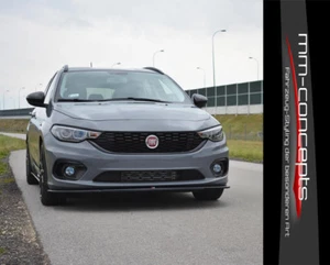 Labio de alerón CUP negro para Fiat Tipo S-Design Abarth frontal enfoque de espada  - Imagen 1 de 7