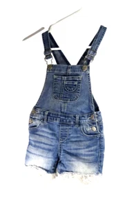 Hippie Girl denim shorts overalls toddler size 4 - Picture 1 of 4