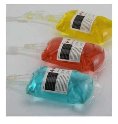 40 Halloween Blood Bags for Drinks 11.5oz Reusable Vampire Party Cups w/ Syringe — 第 1/4 张图片