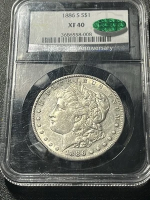 1886-S Better date Morgan dollar, CAC/NGC Certified - Image 1 of 4