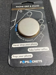Popsockets PHONE GRIP & STAND / Aluminum Silver NEW - Picture 1 of 1