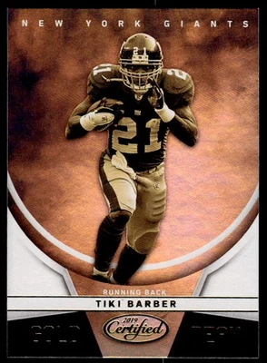 2019 Panini Certified Gold Team Tiki Barber #GT-TI New York Giants - Image 1 of 2