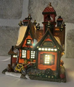 Lemax Village Collection Mill Valley School Lighted Building 2004 Retired - Picture 1 of 22