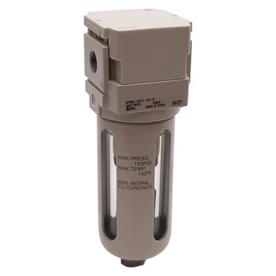 SMC AFM20-N01C-CZ-D Mist Separator, 0.3µm Filtration, 150psi, Auto Drain, 1/8NPT - Image 1 of 4