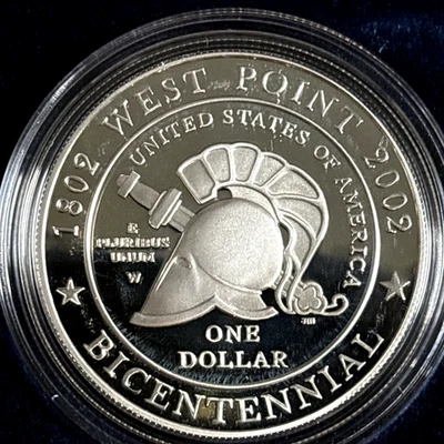 2002 W US Mint Military Academy (West Point) Bicentennial SILVER Dollar $1 OGP - Image 1 of 4