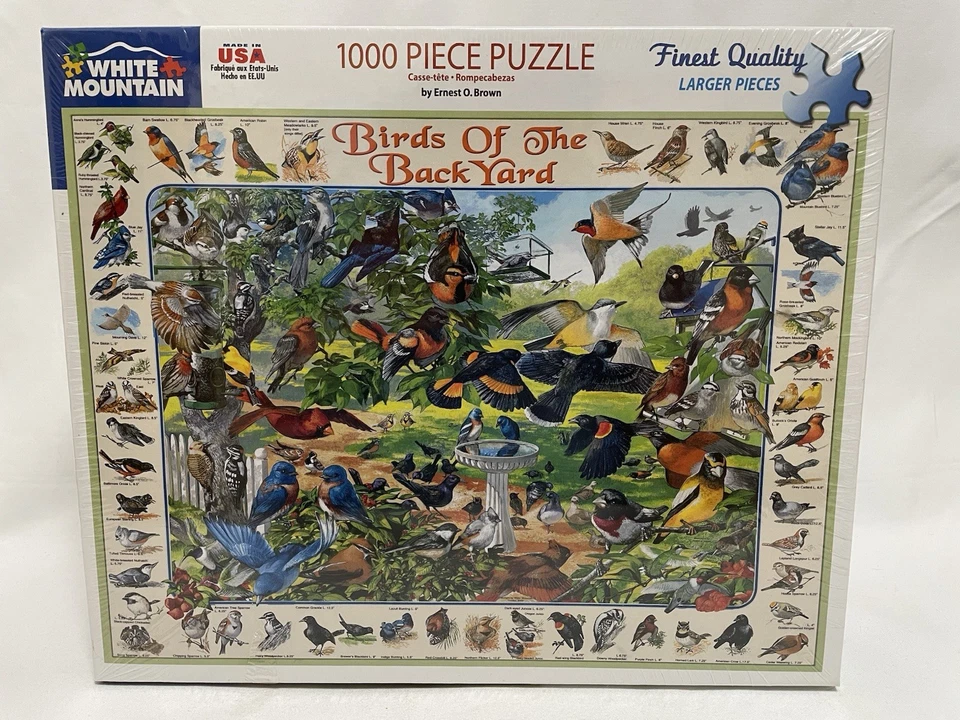 White Mountain Birds of The Backyard 1000pc Jigsaw Puzzle 2015 - Image 1 of 3