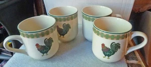Lote de 4 Julie Ingleman Design 98 Intl. Tazas de gallo China mañana 3-3/4" de alto - Imagen 1 de 3