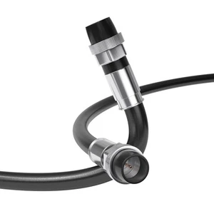 Black, Booted RG6 Coaxial Cable, All Weather Proof Coax, 30 Feet (9 Meter) - Picture 1 of 7