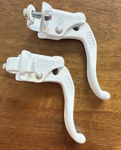 Coppia Leve Freno Dia Compe MX 84 1984 Bianco OG Old School BMX Freestyle Come Nuove - Foto 1 di 14