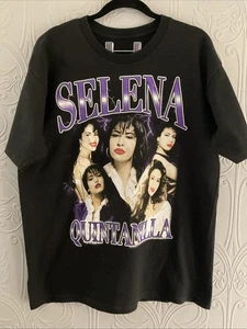 Selena We Miss You Memorial Rap Style Shirt Large Mexican Tour Concert - Picture 1 of 6