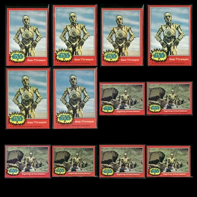 Star Wars 1977 Topps Lot (12) VG C-3PO R2D2 Vintage 1st Ed SWB1R1CSW77L222 - Image 1 of 4