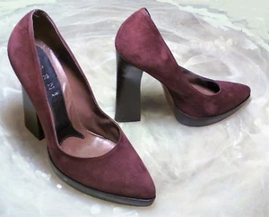 Marni Damen 8 M Braun Wildleder Spitz zulaufend High Heel Plateau Pumps Italien - Bild 1 von 12
