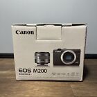 Canon EOS M200 kompakte spiegellose Digitalkamera mit Objektiv 15–45 mm EF-M (weiß)