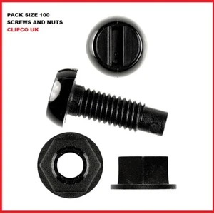 PLACA NUMERADA TORNILLOS Y TUERCAS PLÁSTICO 100PKT, NEGRO - Imagen 1 de 2