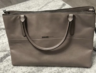 Coach Soft Borough Bag In Greige (gray/beige) Nappa Leather Large 2/Way Satchel - Image 1 of 4