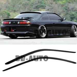 Viseras de protección con marco lateral de ventana tintadas deflectores para 95-98 Nissan 240SX 2.4L S14 - Imagen 1 de 3