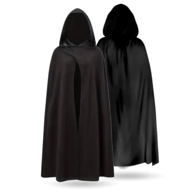 MARKENLOS Vampir Halloween Kostüm schwarz Verkleidung für Kinder & Erwachsene - Umhang