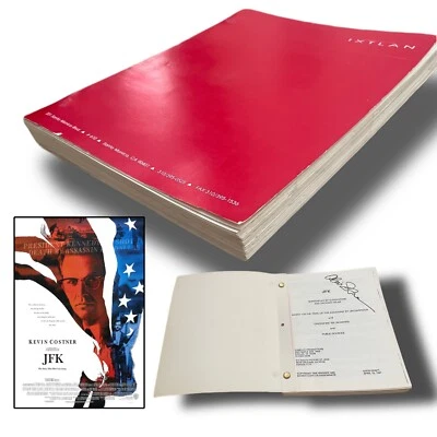 JFK Original Script Screenplay AUTOGRAPHED Oliver Stone Movie Prop Kevin Costner - Image 1 of 4