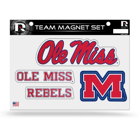 Ole Miss Rebels 3-piece Bling Team Magnet Set. Great Graphics.   #662 Cover