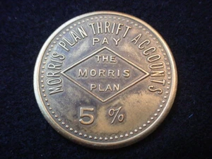Cuentas Morris Plan Thrift, Norfolk, Virginia token publicitario con esvástica - Imagen 1 de 2
