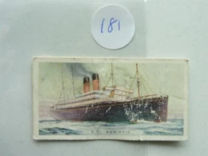 Merchant Ships World  Imperial Tobacco Card 1924 SS ADRIATIC   NO181 - Picture 1 of 2