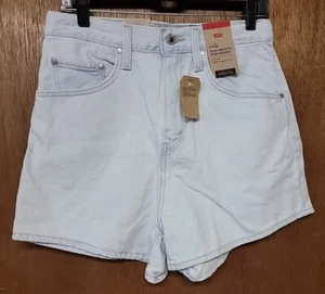 NWT Woman LEVIS Silvertab Mom JEAN SHORTS Size 31 Acid Wash BLUE Relaxed $59.50 - Bild 1 von 4