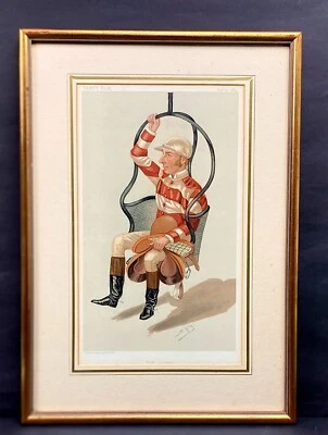 Tom Cannon Original Vanity Fair Druck von Spy Mount gerahmt Jockey 1885 - Bild 1 von 4