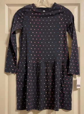 NWT Tea Collection Rainbow Stars Long Sleeve Pocket Dress Girls Size 12 - Image 1 of 3