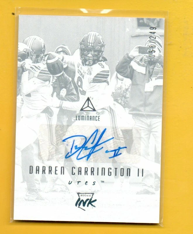 D25528  2018 Panini Luminance Rookie Ink #27 Darren Carrington II #58/249 - Image 1 of 1