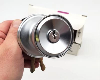 Perilla de puerta Falcon cerradura de aula cromo satinado 2-3/4" respaldo A561B hecho en EE. UU. NUEVO DE STOCK Foto 1 de 4