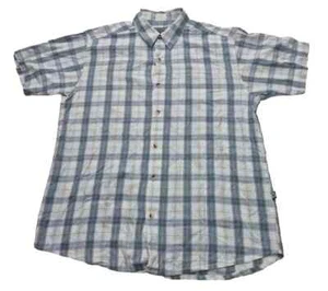 Outdoor Essentials Shirt Checked Men's Short Sleeve Cotton Size: Large - Picture 1 of 11