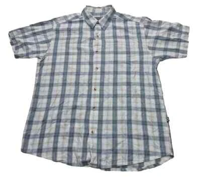 Outdoor Essentials Shirt Checked Men's Short Sleeve Cotton Size: Large - Image 1 of 4