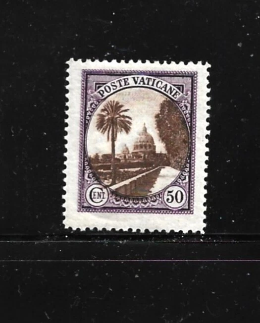 Vatican City Stamp-Scott- # 25-50c-Mint/VLH-OG-1933 - Image 1 of 1
