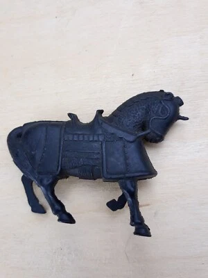 MARX TOYS CABALLERO MEDIEVAL CABALLO NEGRO 2.75" Tub5D Foto 1 de 4