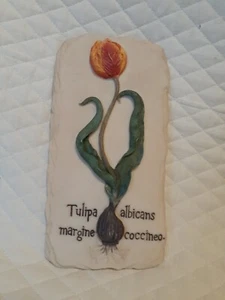 Vintage Decoline New York Tulip Floral Wall Hanging Decor 8.5x4.5" - Picture 1 of 5