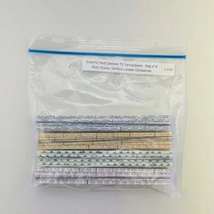 N Scale Bag of 4 Short Stack Lumber Loads - Sized for Red Caboose 73' Centerbeam - Picture 1 of 4