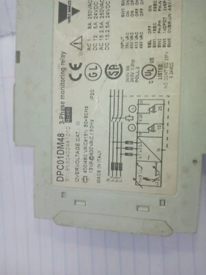 Original 3-phase monitoring relay DPC01DM48. Made in Italy. Free shipping - Image 1 of 2