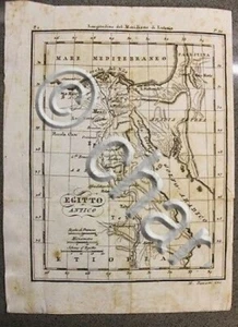 Stampa incisione '800 cartina geografica - Antico Egitto - Picture 1 of 1