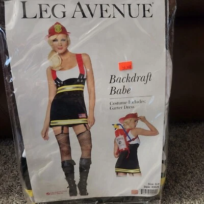 Backdraft Babe Female Firefighter Costume Sz Small Halloween Dress-up - Image 1 of 4