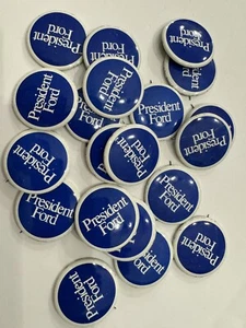 1976 Gerald Ford Blue Campaign HQs 1 3/8” Litho Button Group - Picture 1 of 1