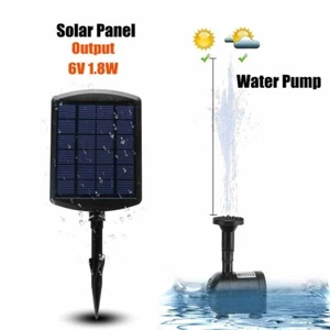 Solar Water Pump for Fountains with Panel For Pond Bird Bath Pool Koi Goldfish - Picture 1 of 11