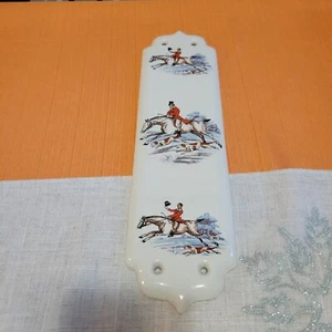 Rare English Door Furniture Finger Plate Door - Fox Hound Hunting Countryside - Picture 1 of 5