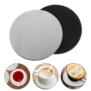 5 Pcs Stainless Steel Coasters Heat Resistant Cup Mat Decorative - Picture 1 of 11