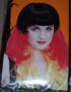 Multicolored Sunburst wig,Mardi Gras,layered long hair,clown,Adult 1 size - Picture 1 of 1