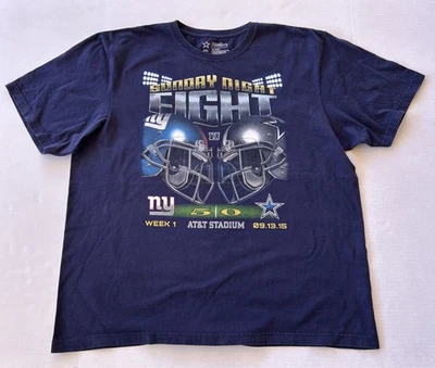 Dallas Cowboys T-Shirt 2XL New York Giants Sunday Night Football 2015 Authentic Foto 1 de 4