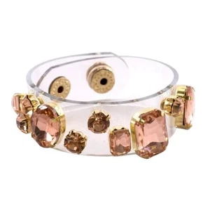 NUEVO Brazalete Banda Estrás Joyas Plástico Rosa - Imagen 1 de 3