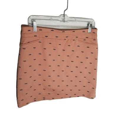 Croft & Barrow Skort Women's Size 8 Stretch Pink Dragonflies Skirt Shorts - Image 1 of 4