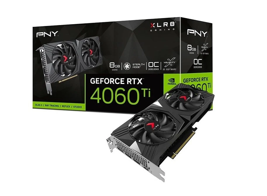 8GB PNY RTX 4060 TI XLR8 Verto OC Dual Fan Card VCG4060T8TFXXPB1 - Image 1 of 1