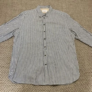 rag & bone Tailored Workwear Stripe Shirt Men XL Long Sleeve Casual Button Front - Picture 1 of 9